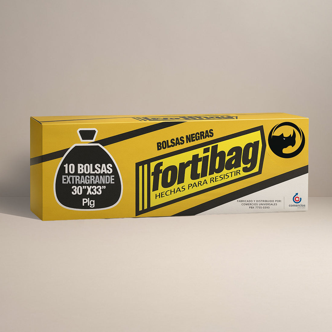 BOLSA FORTIBAG EXTRA GRANDE NEGRA CAJA O1/10 / CANTIDAD 24 CAJAS