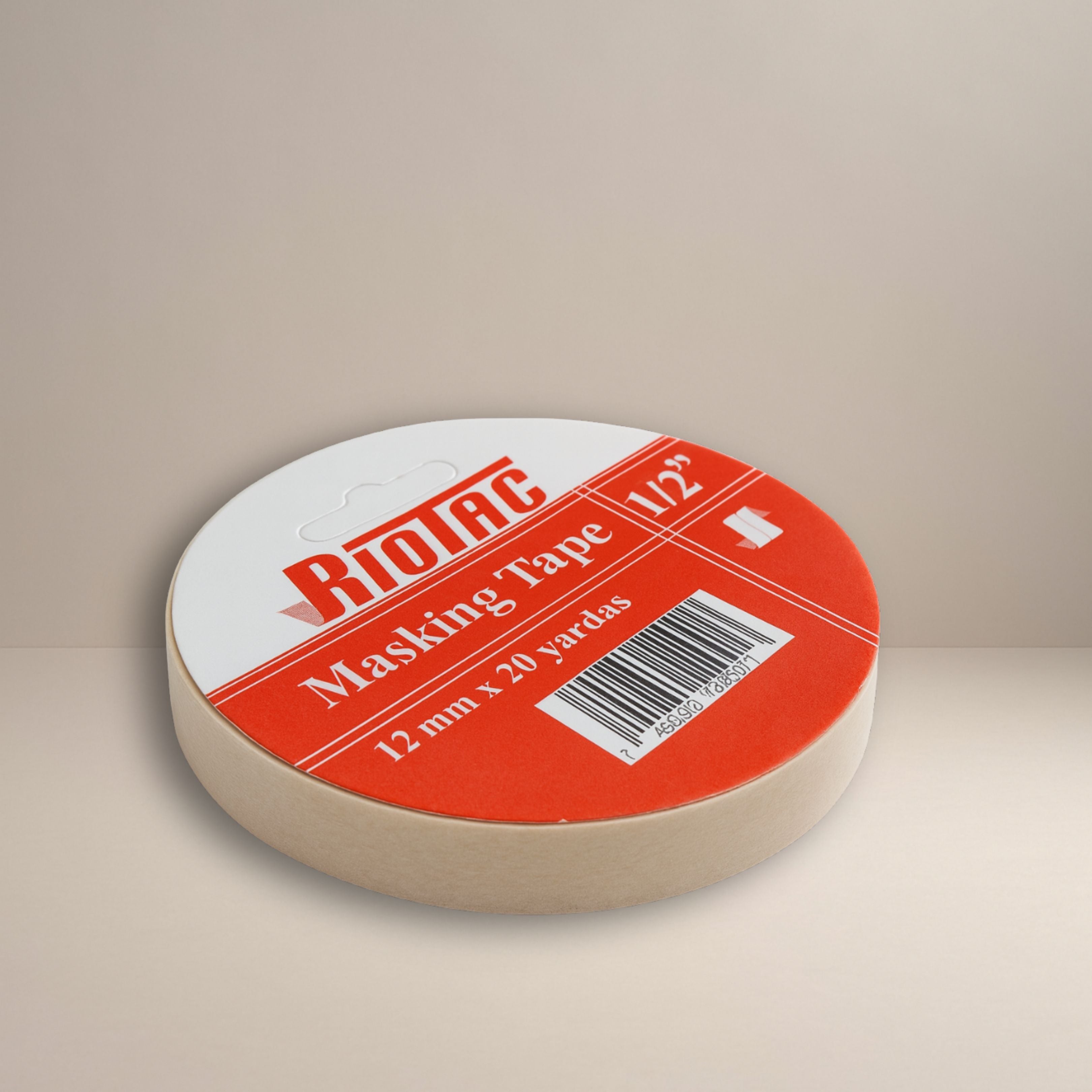 MASKING TAPE 12MM X 20 YARDAS (1/2) / CANTIDAD 144 UNIDADES