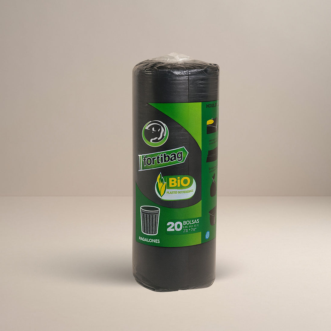 ROLLO FORTIBAG BIO MEDIO TONEL 30GAL/20U NEGRA/ 20 UNIDADES