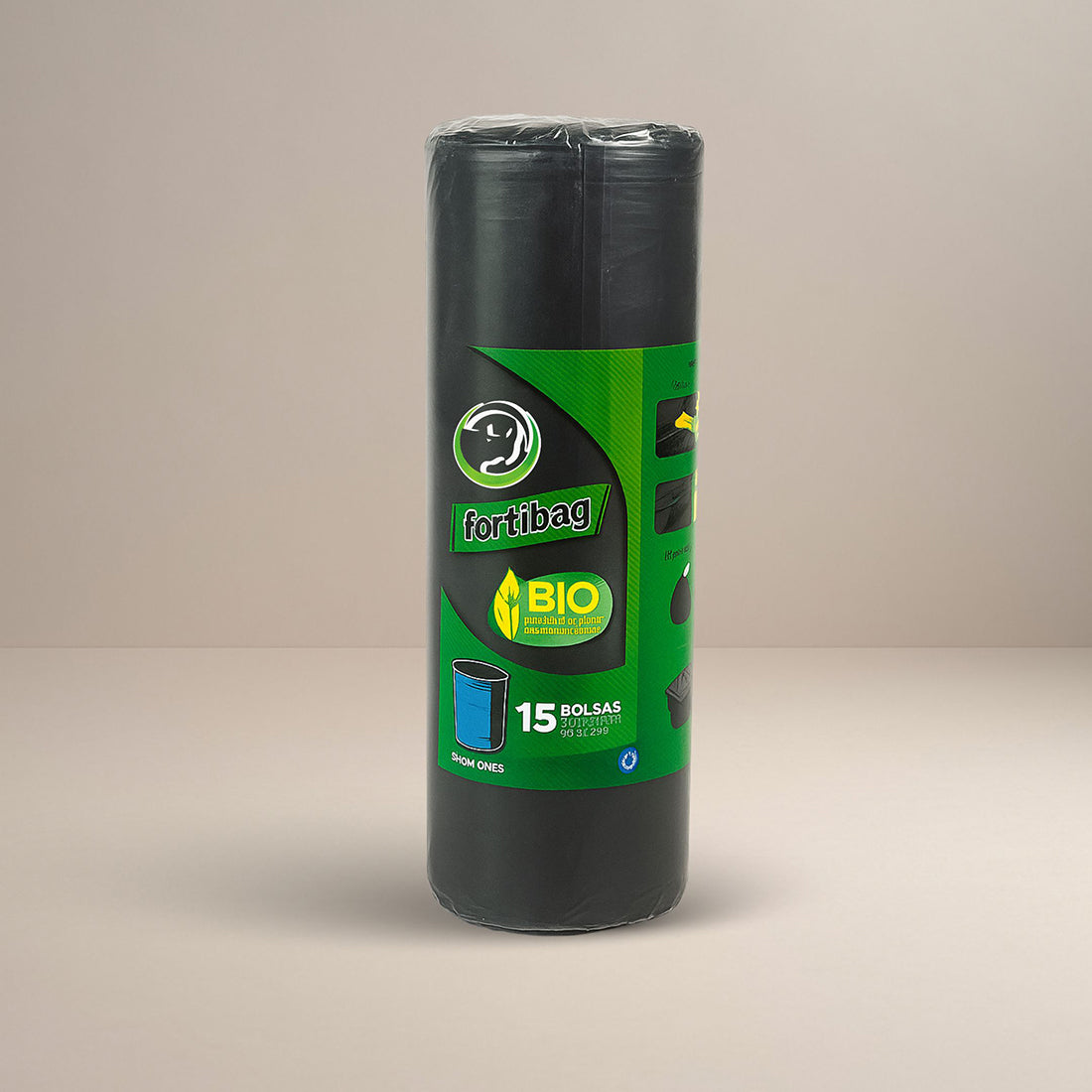 ROLLO FORTIBAG BIO TONELERA 55GAL/15U NEGRA/ 20 UNIDADES