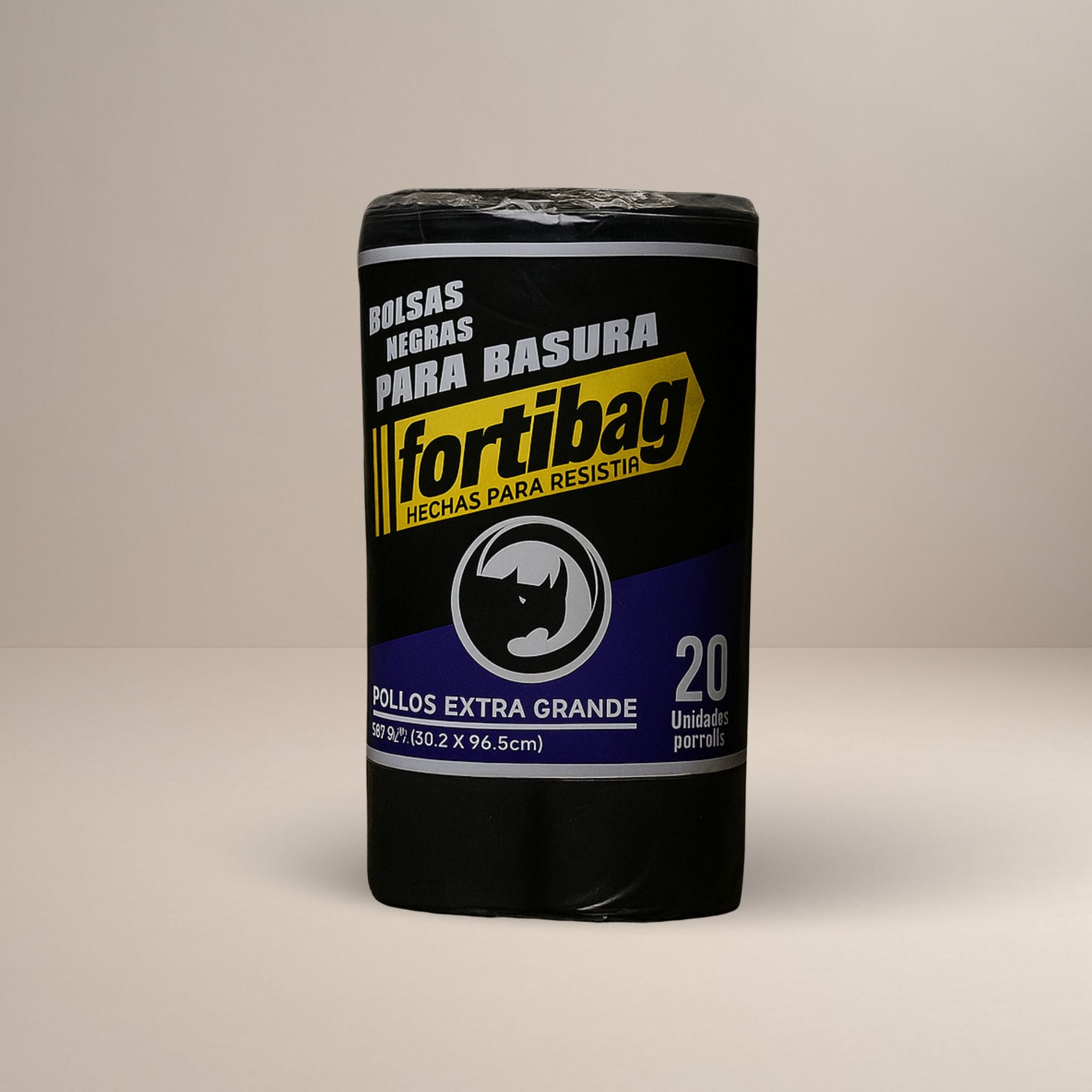ROLLO FORTIBAG EXTRA GRANDE 4 PACK NEGRA 20UNI/ 4 UNIDADES
