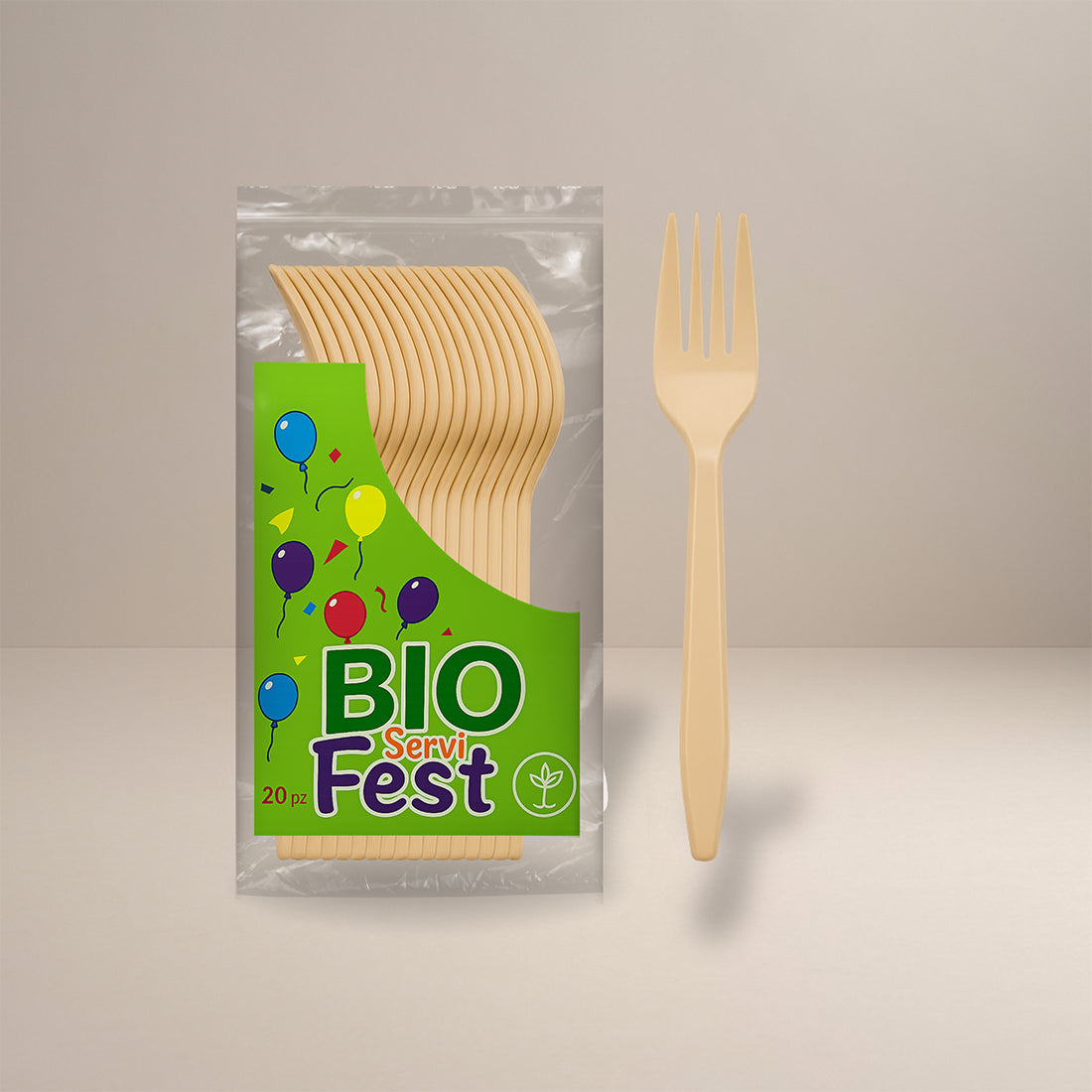 TENEDOR BIO SERVI FEST/ 1,000 UNIDADES