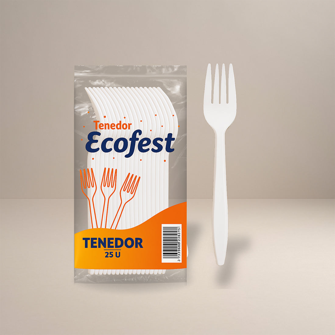 TENEDOR ECO FEST/ 1,000 UNIDADES
